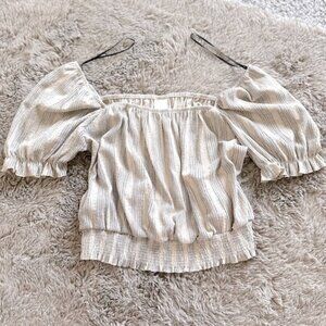 H&M Pinstriped Top M